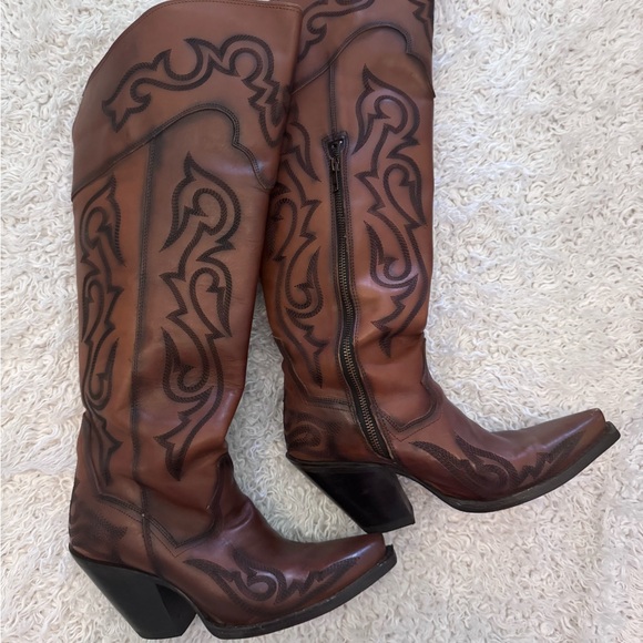 New Dan Post over the knee Leather Boots - Picture 2 of 11